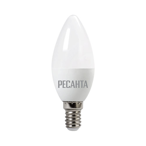 Лампа Ресанта LL-R-C37-6W-230-4K-E14 (свеча 6Вт нейтр. Е14) белый