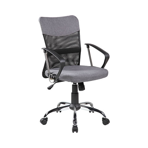 Кресло Riva Chair Chair 8005 Серая ткань/Чёрная сетка