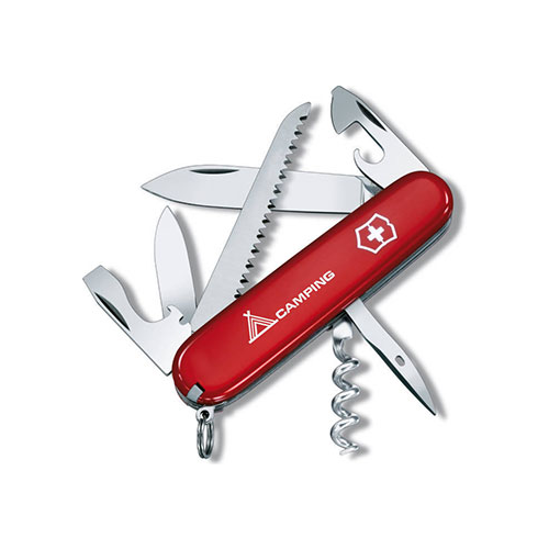 Нож перочинный Victorinox Camper 91 мм 13 функций красный с логотипом ''Camping''