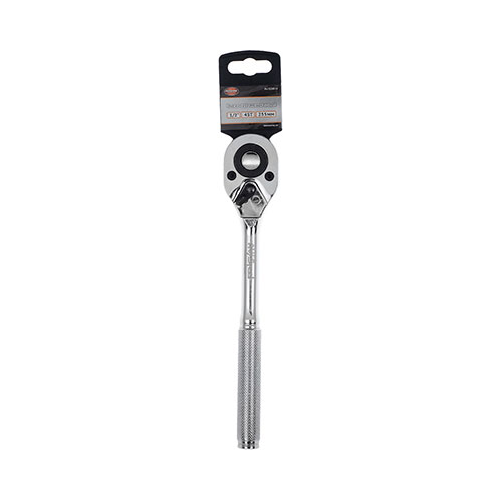 Трещотка AV Steel 1/2'' 45-зубцов 255мм с металлической рифленой ручкой AV-528614