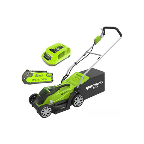 Колесная газонокосилка Greenworks 40 V G-max G 40 LM 35 K2x с аккумулятором 2Ah и зарядныйм устройс 2501907 UA