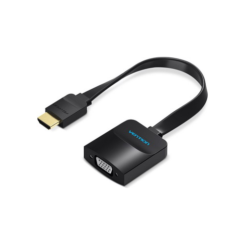 Мультимедиа конвертер Vention HDMI > VGA + аудио гибкий плоский ACKBB