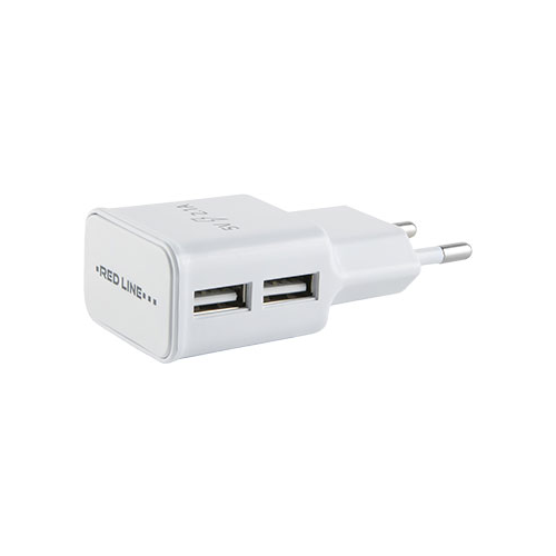 Сетевое зарядное устройство Red Line 2 USB (модель NT-2A) 2.1A белый