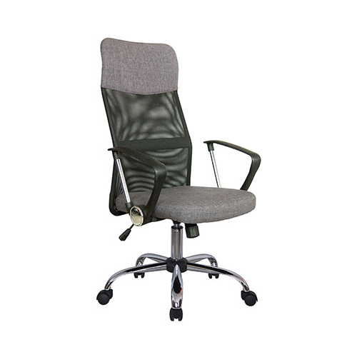 Кресло Riva Chair 8074 F Серая ткань/Чёрная сетка