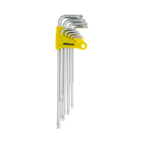Набор ключей AV Steel Г-образных TORX экстрадлинных T10-T50 9 предм. AV-369109