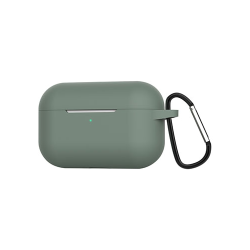 Чехол силиконовый Eva для наушников Apple AirPods Pro с карабином - зеленый (CBAP302GR)