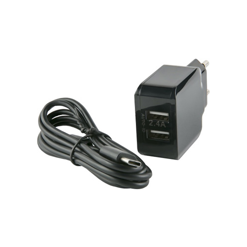 СЗУ Red Line 2 USB (модель NC-2.4A) 2.4A и кабель Type-C черный