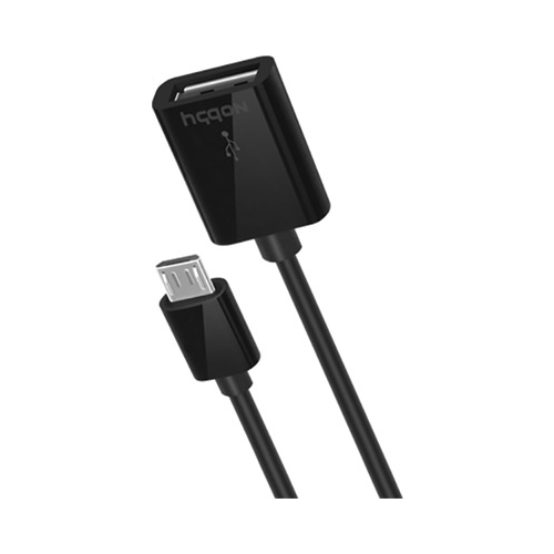 Кабель с адаптером Nobby OTG Comfort USB- microUSB 0.15м черн. 006-001