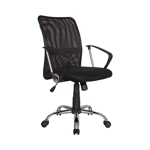 Кресло Riva Chair Chair 8075 Чёрная ткань/Чёрная сетка (DW-01)