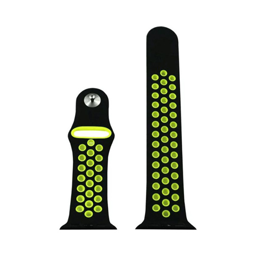 Ремешок спортивный Eva для Apple Watch 38mm Черный/Зеленый (AVA012BG)