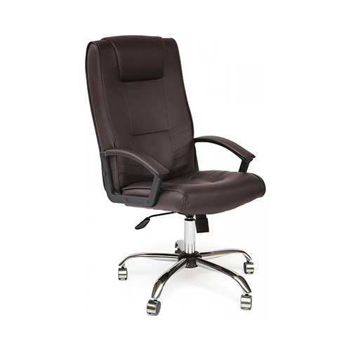 Офисное кресло Tetchair MAXIMA (хром кож/зам Коричневый PU C 36-36)