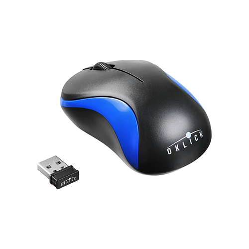 Беспроводная мышь Oklick 605SW черный/синий