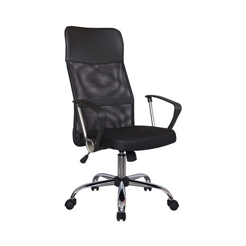 Кресло Riva Chair 8074 Чёрная ткань/Чёрная сетка