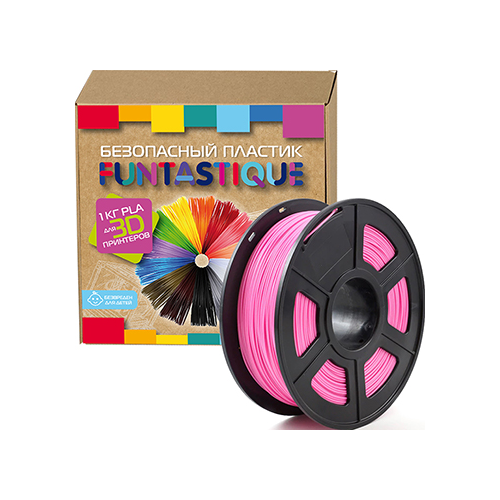 PLA-пластик в катушке Funtastique PLA-1KG-PK 1.75 мм 1 кг (Розовый)