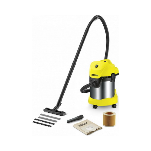 Строительный пылесос Karcher WD 3 P Premium желтый (1.629-891.0)