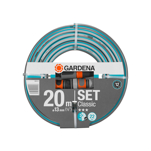 Шланг садовый Gardena Classic 13 мм (1/2'') 20 м: комплект 18004-20