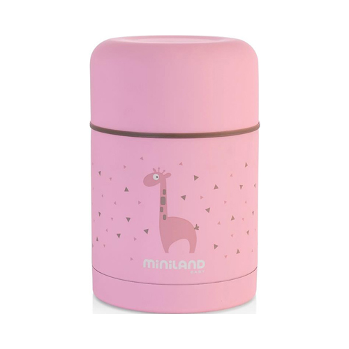 Детский термос для еды Miniland Silky Thermos 600 мл розовый 89222