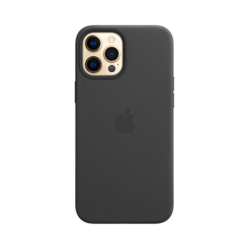 Чеxол (клип-кейс) Apple iPhone 12 Pro Max Leather Case with MagSafe - Black MHKM3ZE/A