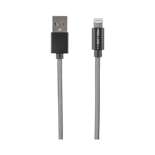 Кабель Red Line USB-8-pin MFI fishnet для Apple черный
