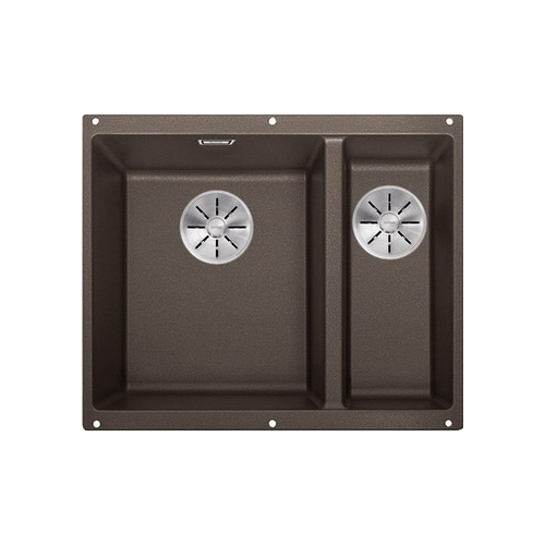Кухонная мойка Blanco SUBLINE 340/160-U SILGRANIT кофе (чаша слева) с отв.арм. InFino 523557