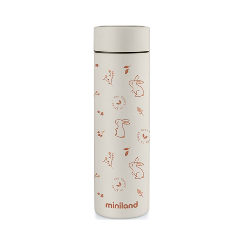 Детский термос для еды и жидкостей Miniland Natur Thermos Bunny зайчик 450 мл 89263