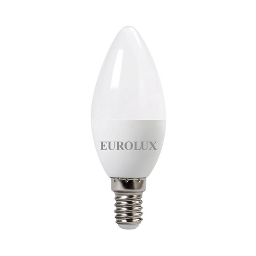 Лампа Eurolux LL-E-C37-5W-230-2 7K-E14 (свеча 5Вт тепл. Е14) белый