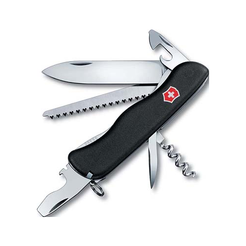 Нож перочинный Victorinox Forester 111 мм 12 функций с фиксатором лезвия чёрны