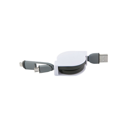 Кабель-рулетка Red Line 2 in 1 (Micro-USB Lightning)