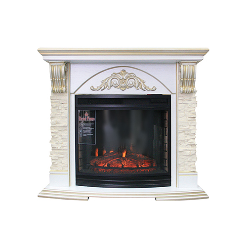 Каминокомплект Royal Flame Rimini с очагом Dioramic 28 (белый дуб патина золото)