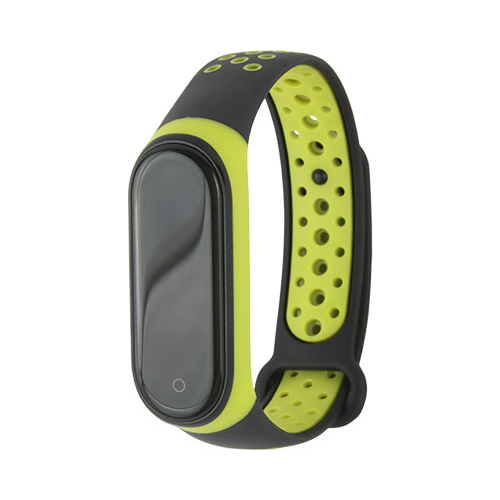 Ремешок двухцветный Red Line для фитнес-браслета Xiaomi Mi Band 4/ Mi Band 3 черный с желтым
