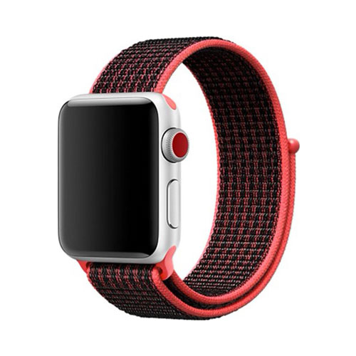 Ремешок нейлоновый Eva для Apple Watch 38/40mm Черный/Красный (AVA009BR)