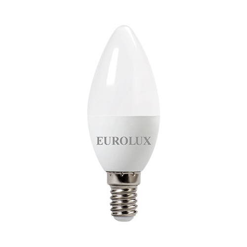 Лампа Eurolux LL-E-C37-6W-230-4K-E14 (свеча 6Вт нейтр. Е14) белый