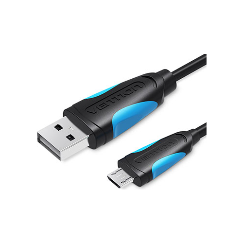 Кабель Vention USB 2.0 AM/micro B 5pin - 1.5м Черный VAS-A04-B150