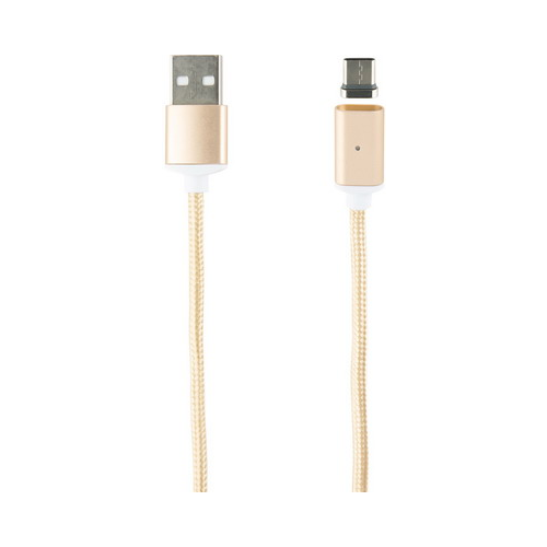 Кабель магнитный Red Line USB-Type-C нейлоновая оплетка золотой