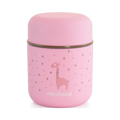 Детский термос для еды и жидкостей Miniland Silky Thermos Mini цвет розовый 280 мл 89245