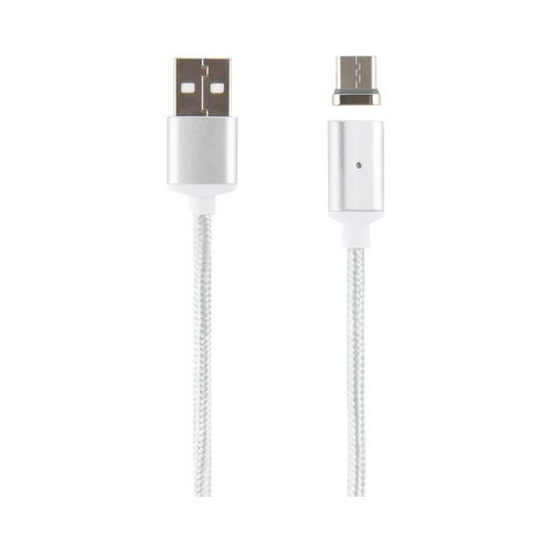 Кабель магнитный Red Line USB-Type-C нейлоновая оплетка серебристый