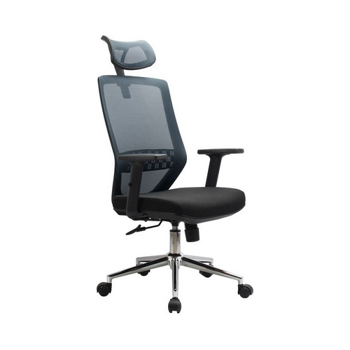 Кресло Riva Chair 833H Серая сетка/Хром крестовина