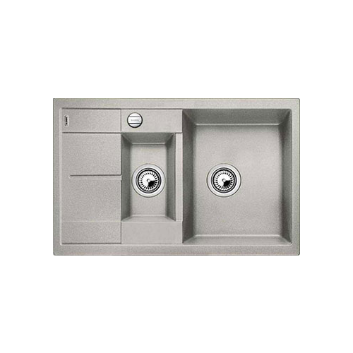 Кухонная мойка Blanco METRA 6S COMPACT SILGRANIT жемчужный с клапаном-автоматом