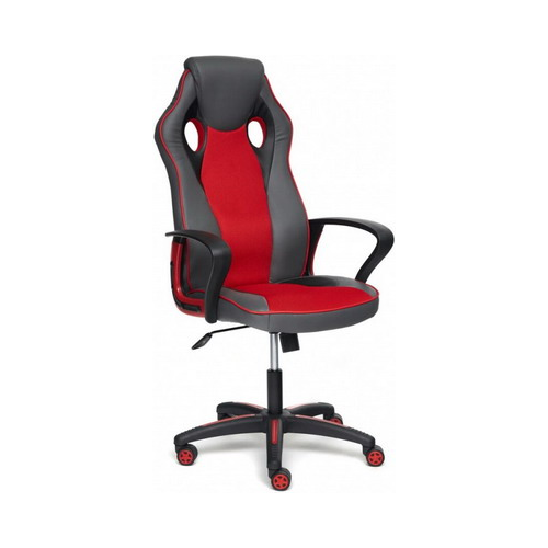 Кресло Tetchair RACER кож/зам/ткань металлик/красный 36/08 13229