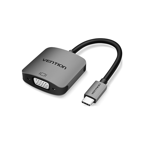 Мультимедиа конвертер Vention USB Type C M/VGA 15F Серый (CGMHA)