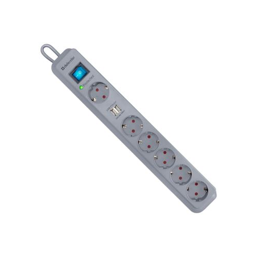 Сетевой фильтр Defender DFS 501 2m (6роз) 99051