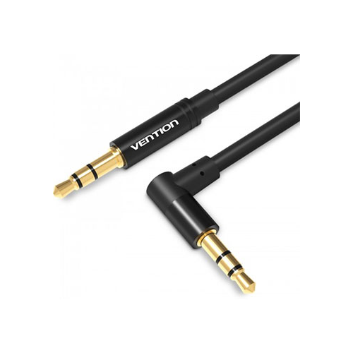 Кабель Vention удио Jack 3 5 mm M/Jack 3 5 mm M угол 90 - 0.5м Черный BAKBD-T