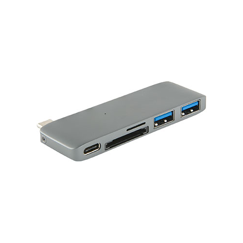 Адаптер Red Line Multiport adapter Type-C 5 in 1 для ноутбука серый
