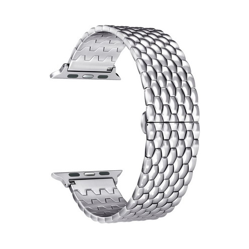 Ремешок для часов Lyambda из нержавеющей стали для Apple Watch 42/44 mm KITALFA LWA-08-44-SL Silver