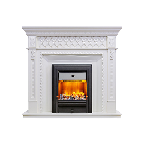 Каминокомплект Dimplex Alexandria с очагом Brookline Black (белый дуб) 1164902189