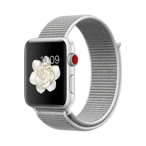 Ремешок нейлоновый Eva для Apple Watch 38/40mm Серый/Белый (AVA009WS)