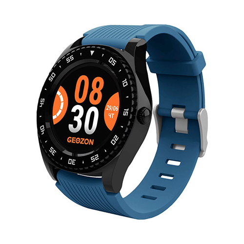 Умные часы Geozon Titanium black (blue strap)