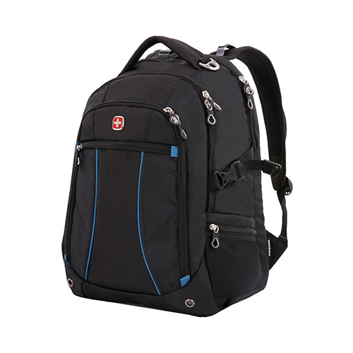 Рюкзак Swissgear 15" чёрный/синий полиэстер 900D/рипстоп 36x19x47 см 32 л SA3118203408