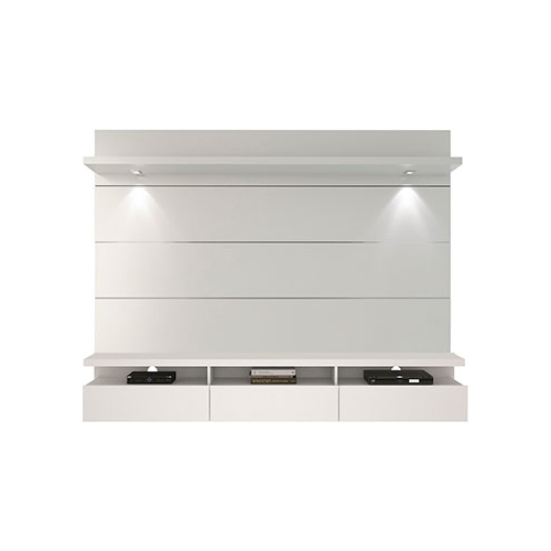 Стеллаж под телевизор Manhattan HORIZON 2.2 с LED подсветкой WHITE GLOSS PA27252 (238 52) 1708 x 2175 x 435