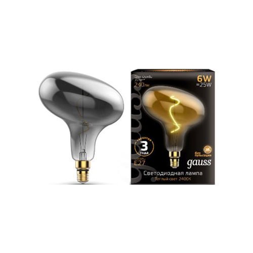 Лампа GAUSS LED Vintage Filament Flexible FD180 6W E27 220*280mm Gray 2400K
